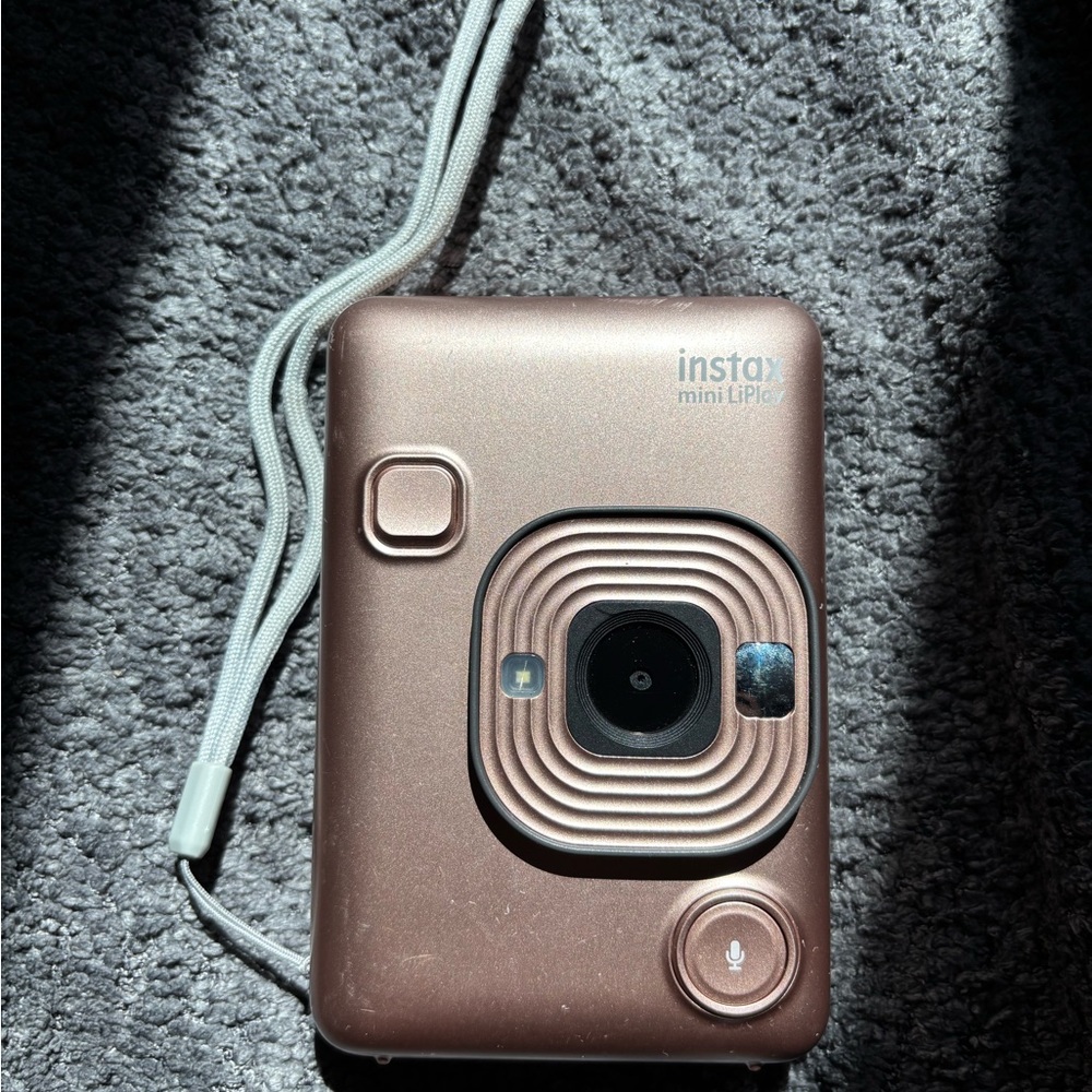Instax Mini LiPlay Instant Camera in Bronze/RoseGold